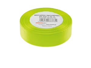 Wstążka satynowa jasna zielona 25mmx32m Wstążka satynowa jasna zielona 25mmx32m