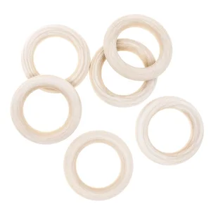 Drewniane kółko do makaramy 55mm 6szt Drewniane kółko do makaramy 55mm 6szt