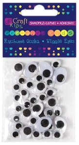 Samoprzylepne ruchome oczka owalne 36szt mix Samoprzylepne ruchome oczka owalne 36szt mix