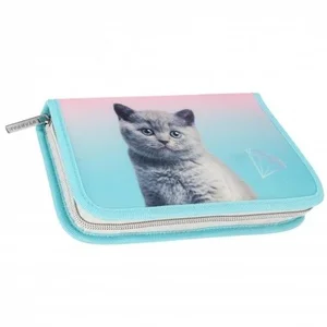 Piórnik 1 zamek 2 klapki z wyposażeniem Kitty