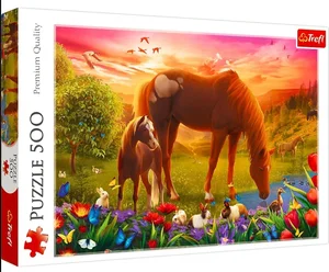 Puzzle Konie na łące 500 Puzzle Konie na łące 500