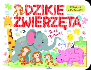 Dzikie zwierzęta Książka edukacyjna z puzzlami