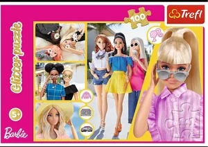 Puzzle z brokatem Brokatowa Barbie 100