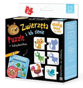 Zwierzęta i ich cienie Puzzle + książeczka Zwierzęta i ich cienie Puzzle + książeczka