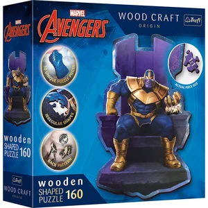 Puzzle drewniane Avengers Thanos na Tronie 160