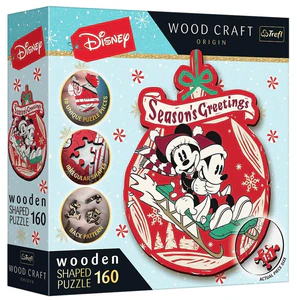 Puzzle drewniane Disney Świąteczna przygoda Mickey i Minni 160