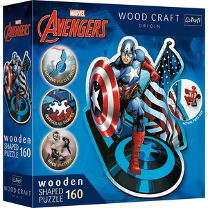 Puzzle drewniane Avengers Nieustraszony Kapitan Ameryka 160