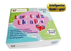 Learn English Like a Pro - Inteligentne fiszki + gra (poziom A1)