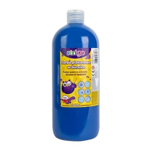 Farba plakatowa Strigo butelka 1000 ml niebieska Farba plakatowa Strigo butelka 1000 ml niebieska