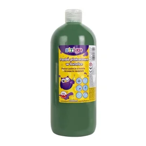 Farba plakatowa Strigo butelka 1000 ml ciemnozielona Farba plakatowa Strigo butelka 1000 ml ciemnozielona