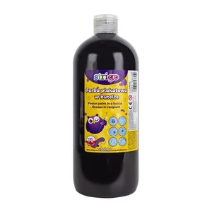 Farba plakatowa Strigo butelka 1000 ml czarna Farba plakatowa Strigo butelka 1000 ml czarna