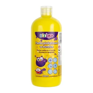 Farba plakatowa Strigo butelka 500 ml żółta Farba plakatowa Strigo butelka 500 ml żółta