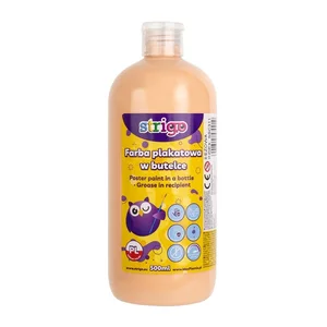 Farba plakatowa Strigo butelka 500 ml beżowa Farba plakatowa Strigo butelka 500 ml beżowa