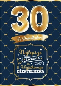Karnet Urodziny 30 dla niego