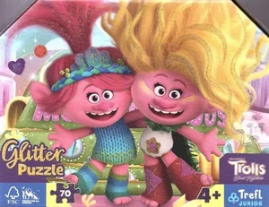Puzzle 70 Glitter w kuferku Brokatowe Trolle 53021 Puzzle 70 Glitter w kuferku Brokatowe Trolle 53021