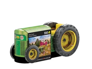 Puzzle 550 TIN Vintage Tractor Shaped 8551-5780 Puzzle 550 TIN Vintage Tractor Shaped 8551-5780