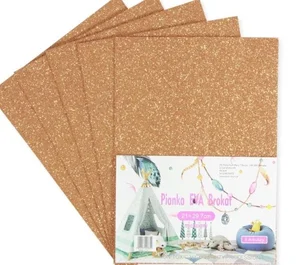 Pianka brokatowa miedziana 21x29,7cm 5szt Pianka brokatowa miedziana 21x29,7cm 5szt