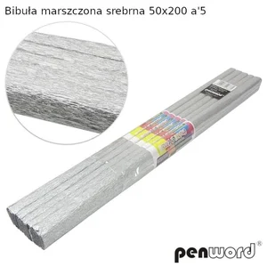 Bibuła marszczona srebrna 50x200 (5szt) Bibuła marszczona srebrna 50x200 (5szt)