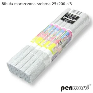 Bibuła marszczona srebrna 25x200 (5szt) Bibuła marszczona srebrna 25x200 (5szt)