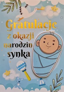 Karnet Narodziny chłopiec Karnet Narodziny chłopiec