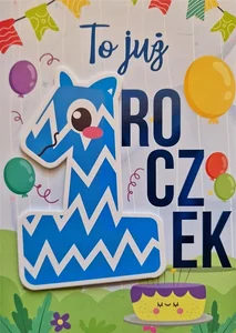 Karnet Roczek chłopiec Karnet Roczek chłopiec