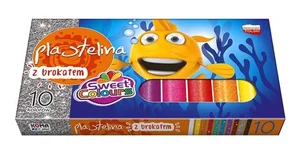 Plastelina brokatowa 10 kolorów Plastelina brokatowa 10 kolorów
