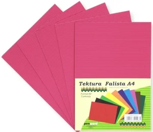 Tektura A4 falista ciemnoróżowa 5szt Tektura A4 falista ciemnoróżowa 5szt