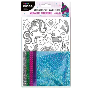 Metaliczne naklejki zestaw kreatywny Unicorn Metaliczne naklejki zestaw kreatywny Unicorn