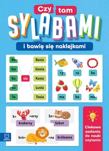 Czytam sylabami i bawię się naklejkami. Ciekawe zadania do nauki czytania