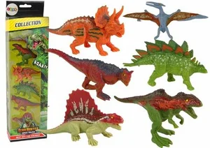 Zestaw figurki dinozaury kolorowe 6 szt Zestaw figurki dinozaury kolorowe 6 szt