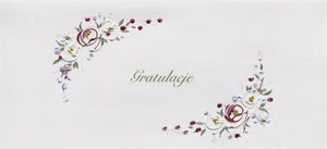 Karnet Gratulacje DL G08 - Kwiaty
