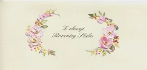 Karnet Rocznica DL R03 - Kwiaty Karnet Rocznica DL R03 - Kwiaty