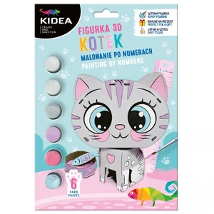 Figurka 3D malowanie po numerach Kotek Kidea Figurka 3D malowanie po numerach Kotek Kidea