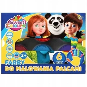 Farby do malowania palcami 6 kolorów 40ml Farby do malowania palcami 6 kolorów 40ml
