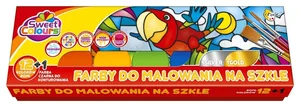Farby do malowania na szkle 12 kol + 1 konturówka Farby do malowania na szkle 12 kol + 1 konturówka