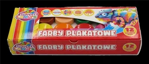 Farby plakatowe 12 kolorów 20ml Farby plakatowe 12 kolorów 20ml