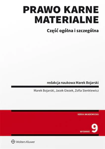 Prawo karne materialne Część ogólna i szczególna