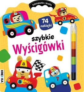 Szybkie wyścigówki Kolorowanka z kredką