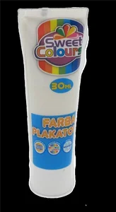 Farba plakatowa w tubie biała 30ml Farba plakatowa w tubie biała 30ml