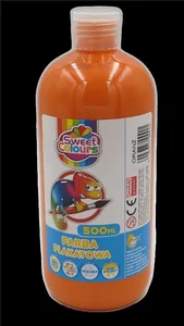 Farba plakatowa pomarańczowa 500ml Farba plakatowa pomarańczowa 500ml