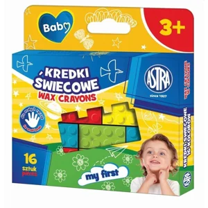 Kredki świecowe Astra Baby klocki 5 kolorów 16 szt. Kredki świecowe Astra Baby klocki 5 kolorów 16 szt.