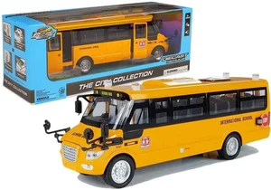 Autobus szkolny metalowy z napędem frykcyjnym Autobus szkolny metalowy z napędem frykcyjnym