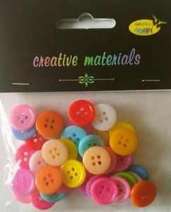 Guziki pastelowe kolorowe 15mm 12g ok.40szt Guziki pastelowe kolorowe 15mm 12g ok.40szt