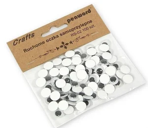Ruchome oczka samoprzylepne 10mm 100szt Ruchome oczka samoprzylepne 10mm 100szt
