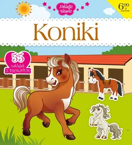 Naklejki iskierki z brokatem. Koniki