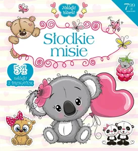 Naklejki iskierki z brokatem. Słodkie misie