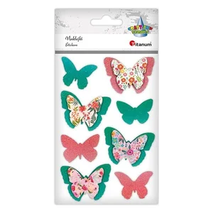 Naklejki papierowe 3D motyle 8szt Naklejki papierowe 3D motyle 8szt