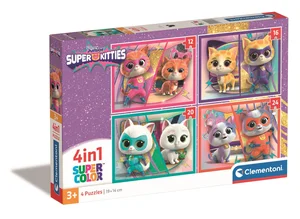 Puzzle 4 w 1 Super Kolor Superkitties 21531 Puzzle 4 w 1 Super Kolor Superkitties 21531