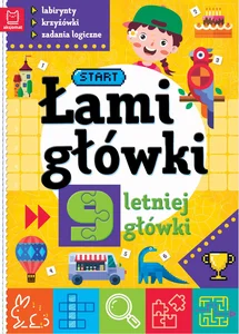 Łamigłówki 9-letniej główki Labirynty, krzyżówki, zadania logiczne