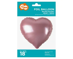 Balon foliowy serce jasnoróżowe 45cm Balon foliowy serce jasnoróżowe 45cm
